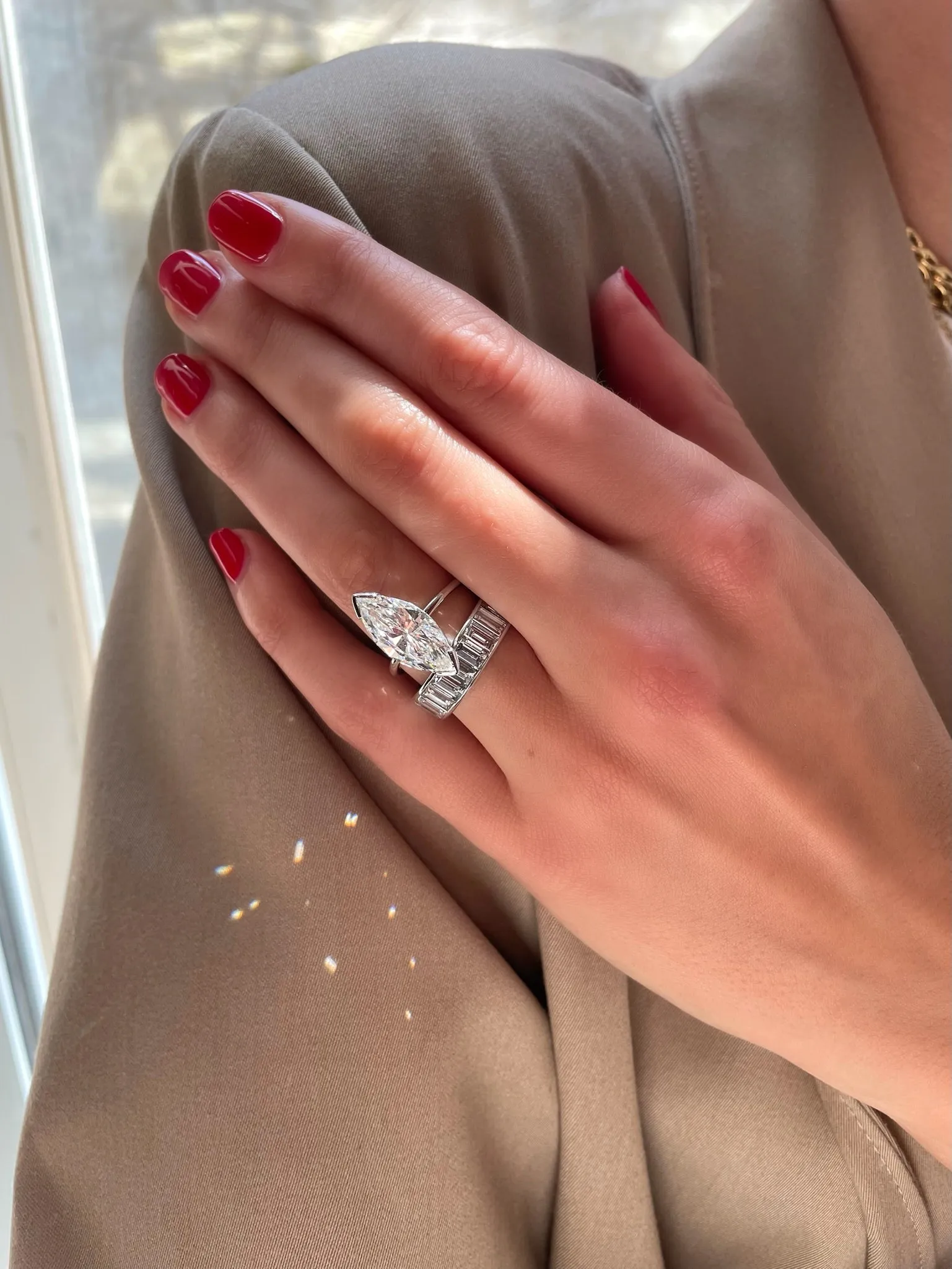 MG Muse Marquise Solitaire Engagement Ring