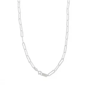 Mia Sterling Silver Paperclip Necklace