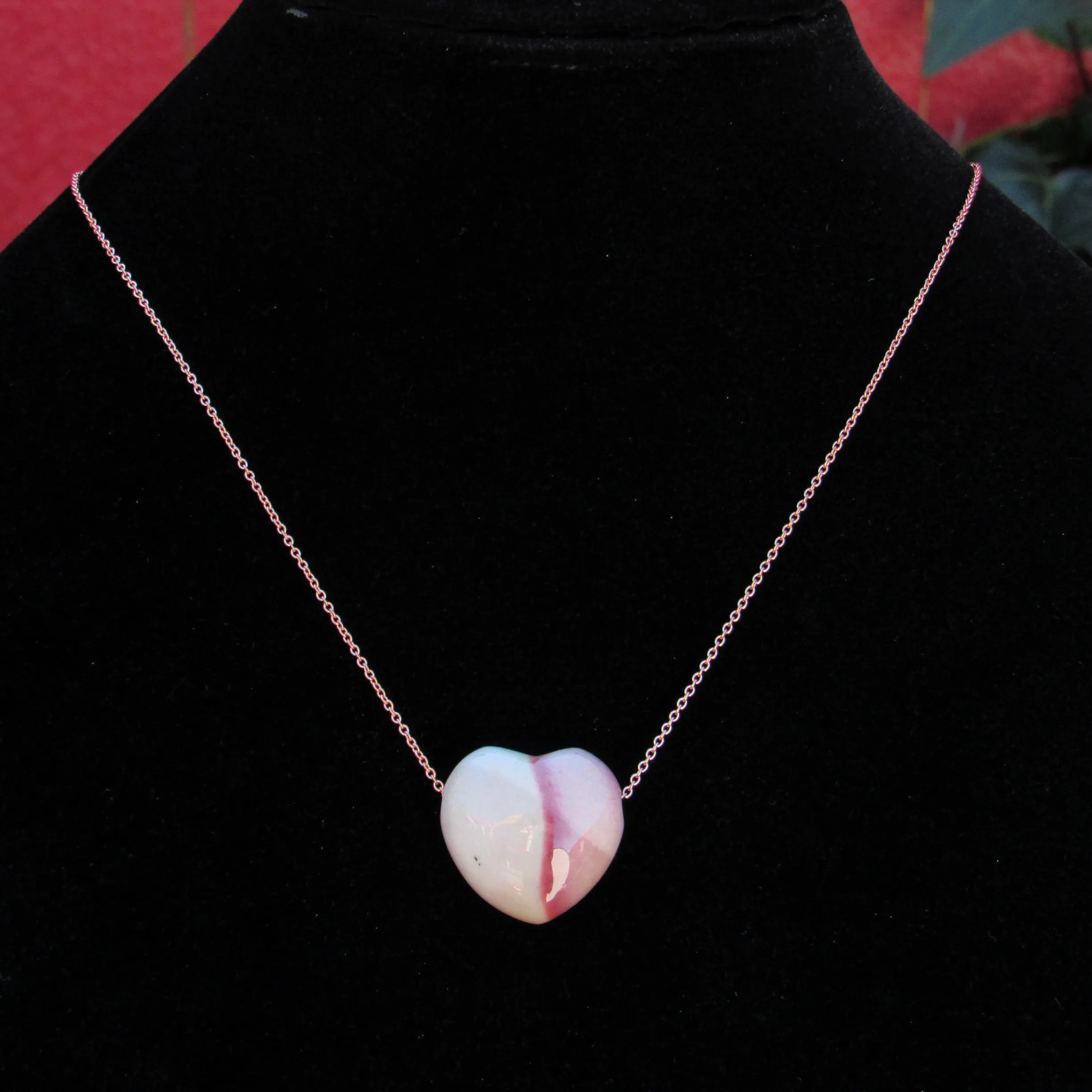 Mookaite Heart on Copper Chain Necklace