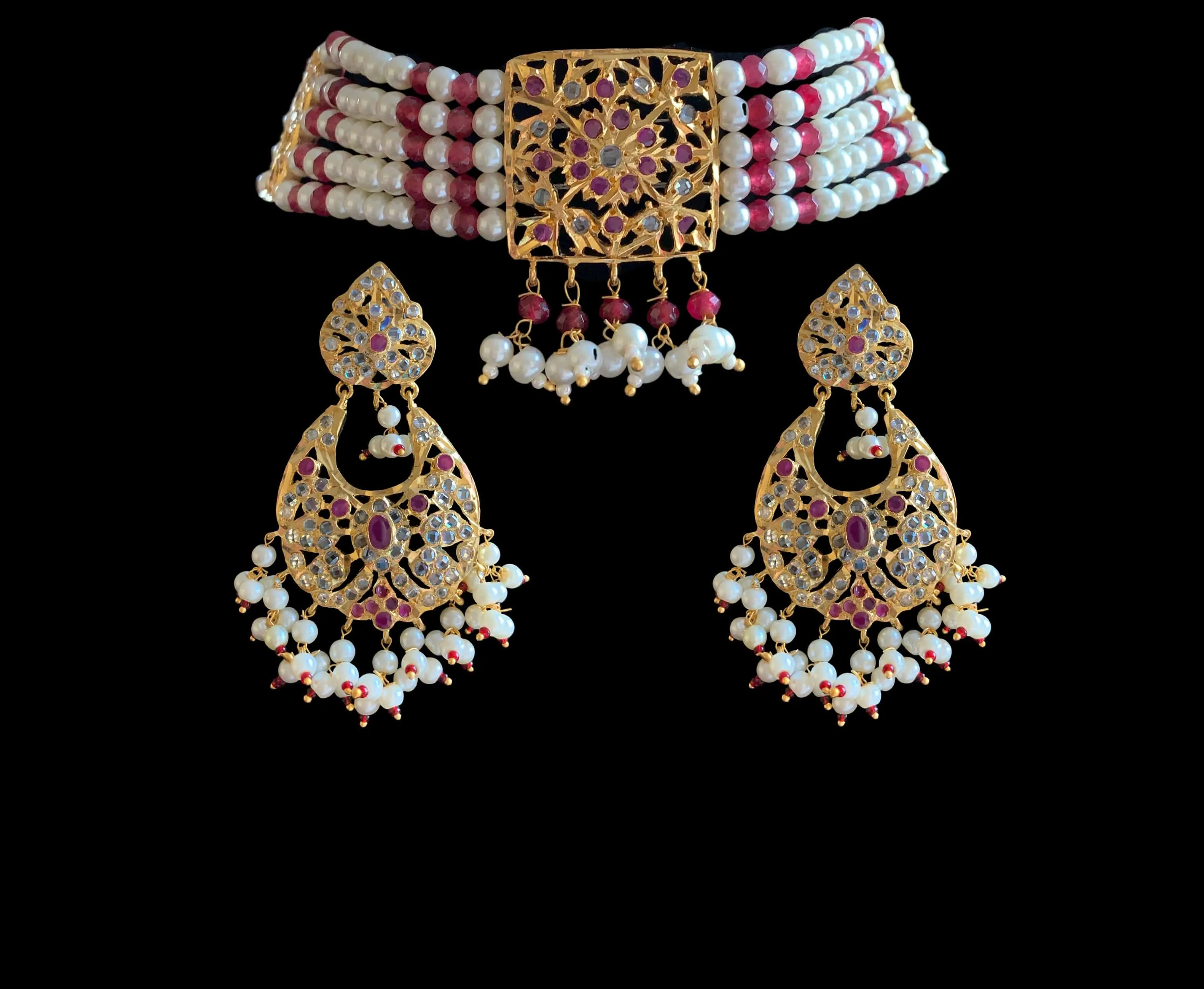 Namita bridal set in rubies ( SHIPS IN 3 WEEKS )