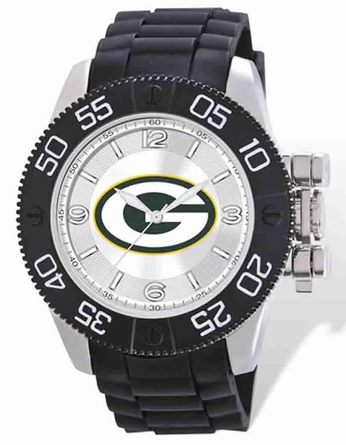 NFL Mens Green Bay Packers Beast Watch - Molded Strap- Luminous Hands