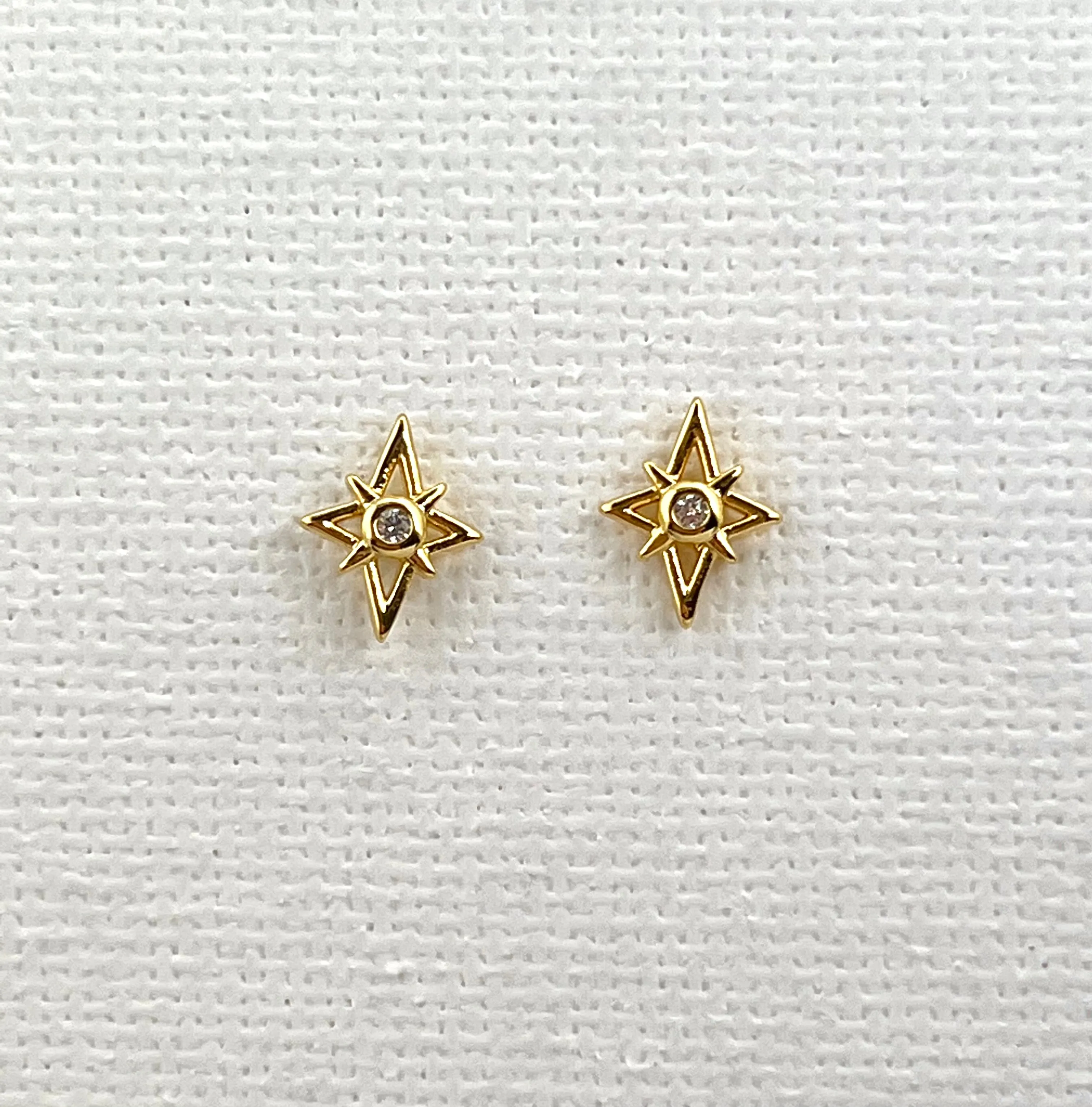 North Star Cubic Zirconia Stud Earrings