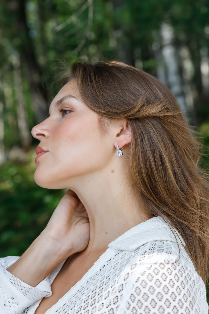 PAVE CRYSTAL EARRINGS