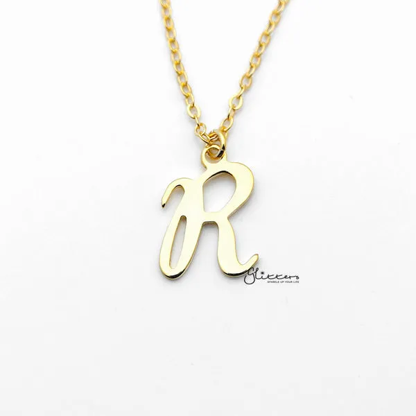 Personalized Sterling Silver Alphabet Necklace - Font 5