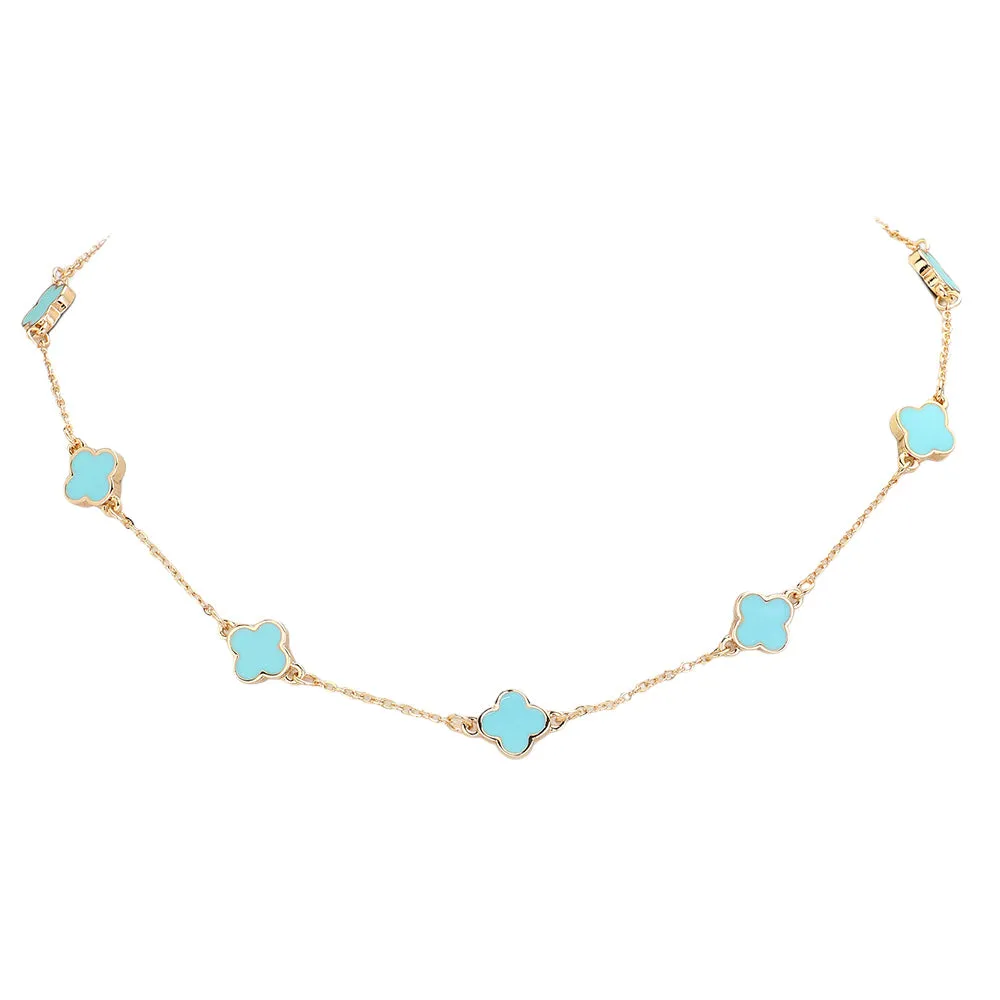 Quatrefoil Station Necklace