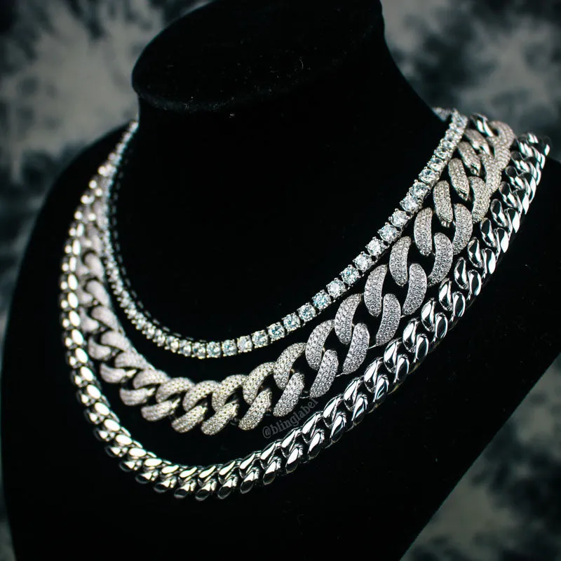 Quavo Migos Choker Chains Set in White Gold