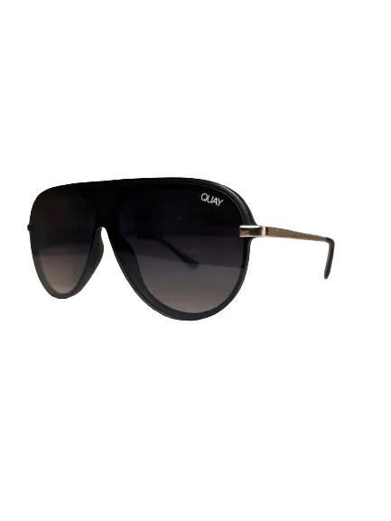 QUAY Black Empire Aviator Sunglasses One Size