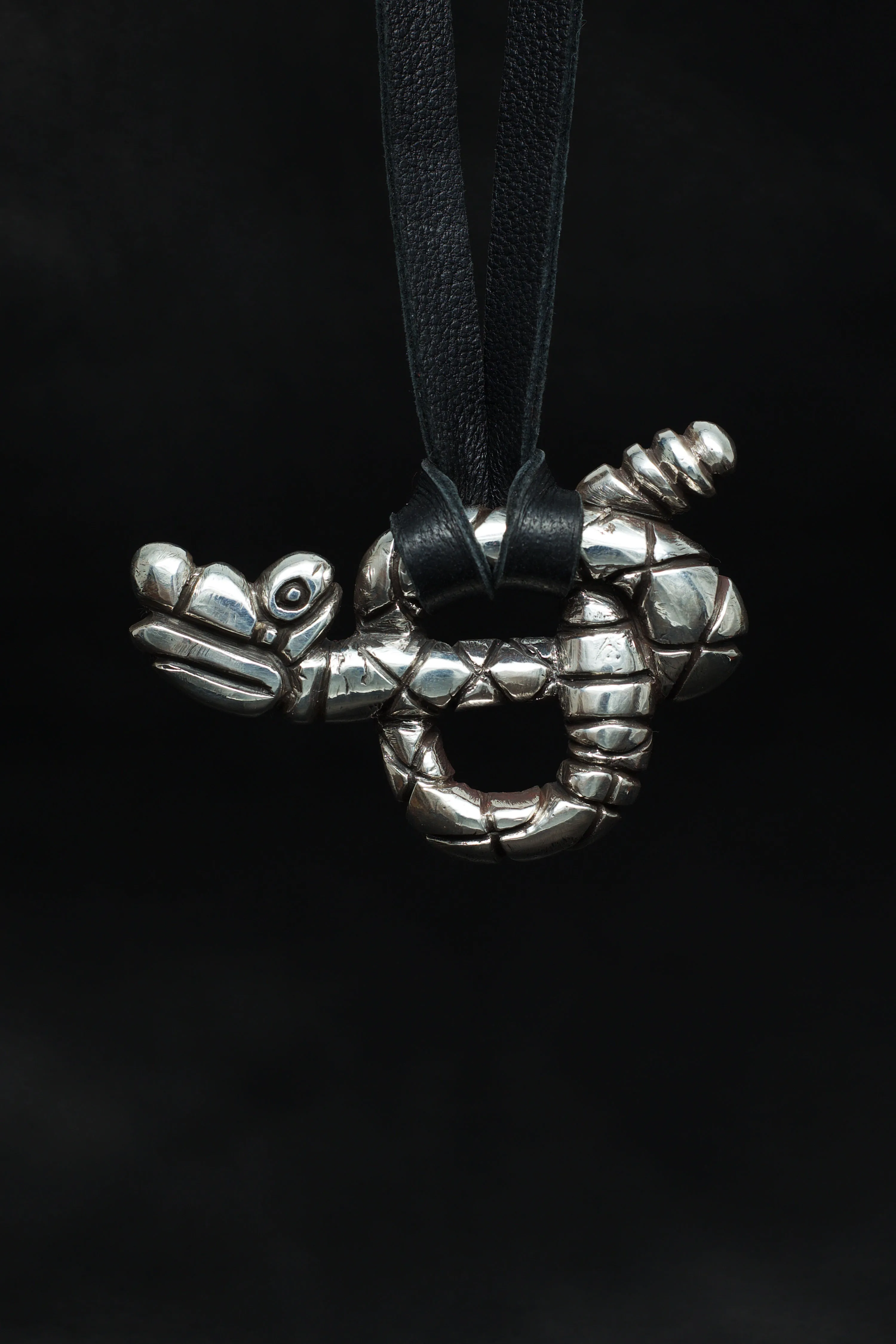 Rattlesnake (Sterling Silver, Gold Pendant)