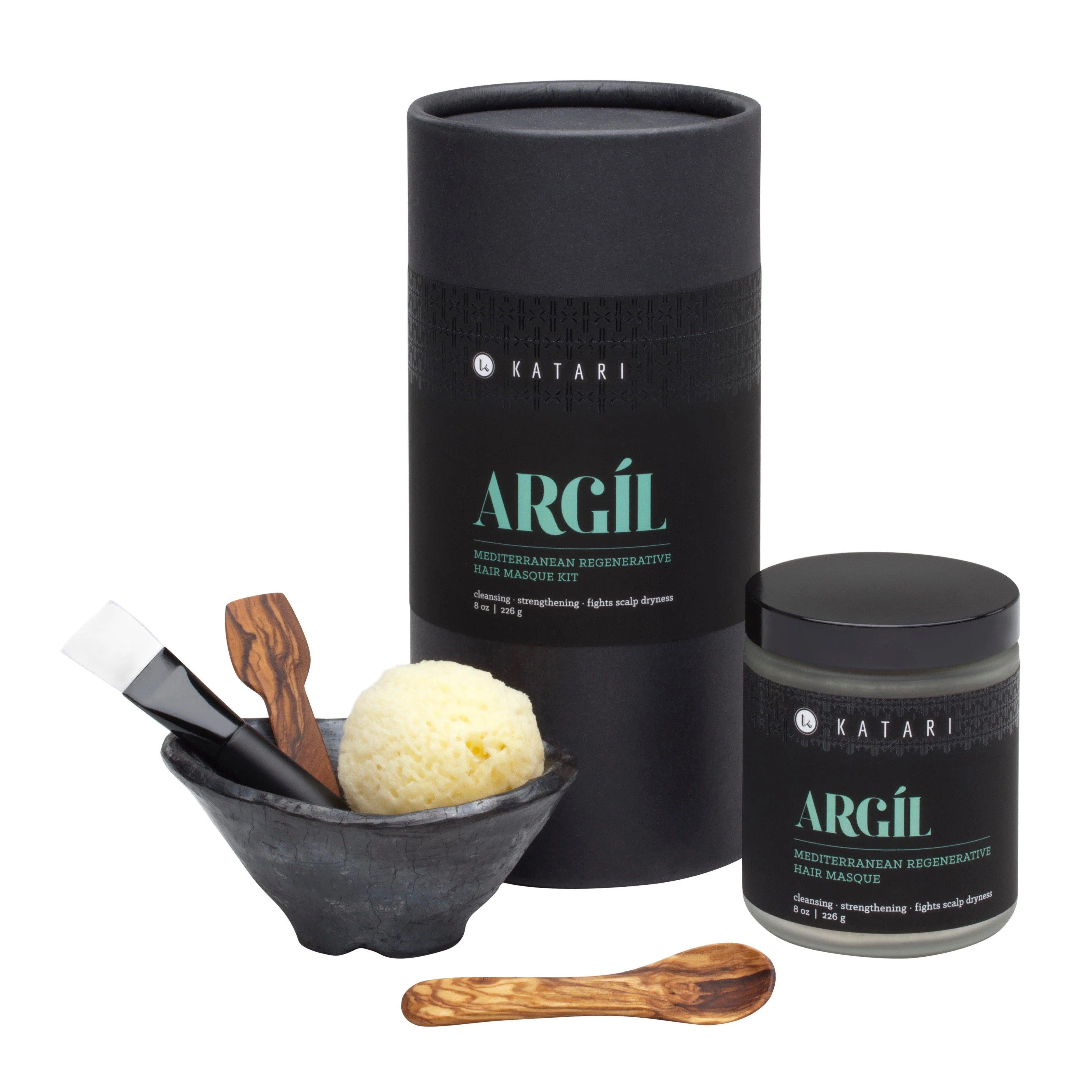 Restorative Hair Masque kit with rare Tunisian hypoallergenic Green Clay - Argil Hair Kit