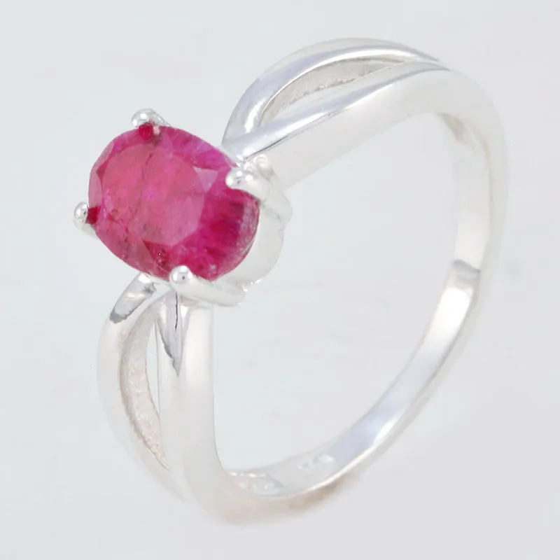 Riyo Cute Gems Indianruby 925 Sterling Silver Rings Jewelry Outlet