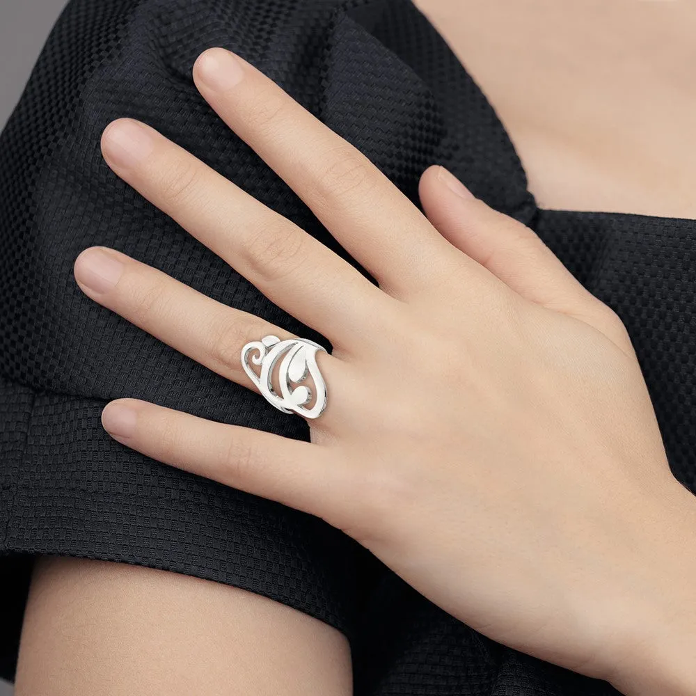 Scroll Ring in Sterling Silver