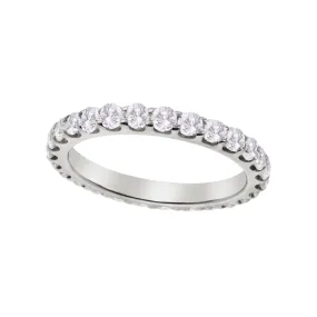 Shared Prong Round Diamond Eternity Wedding Band 2.2