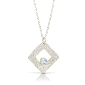 Shimmer Square Washer Necklace