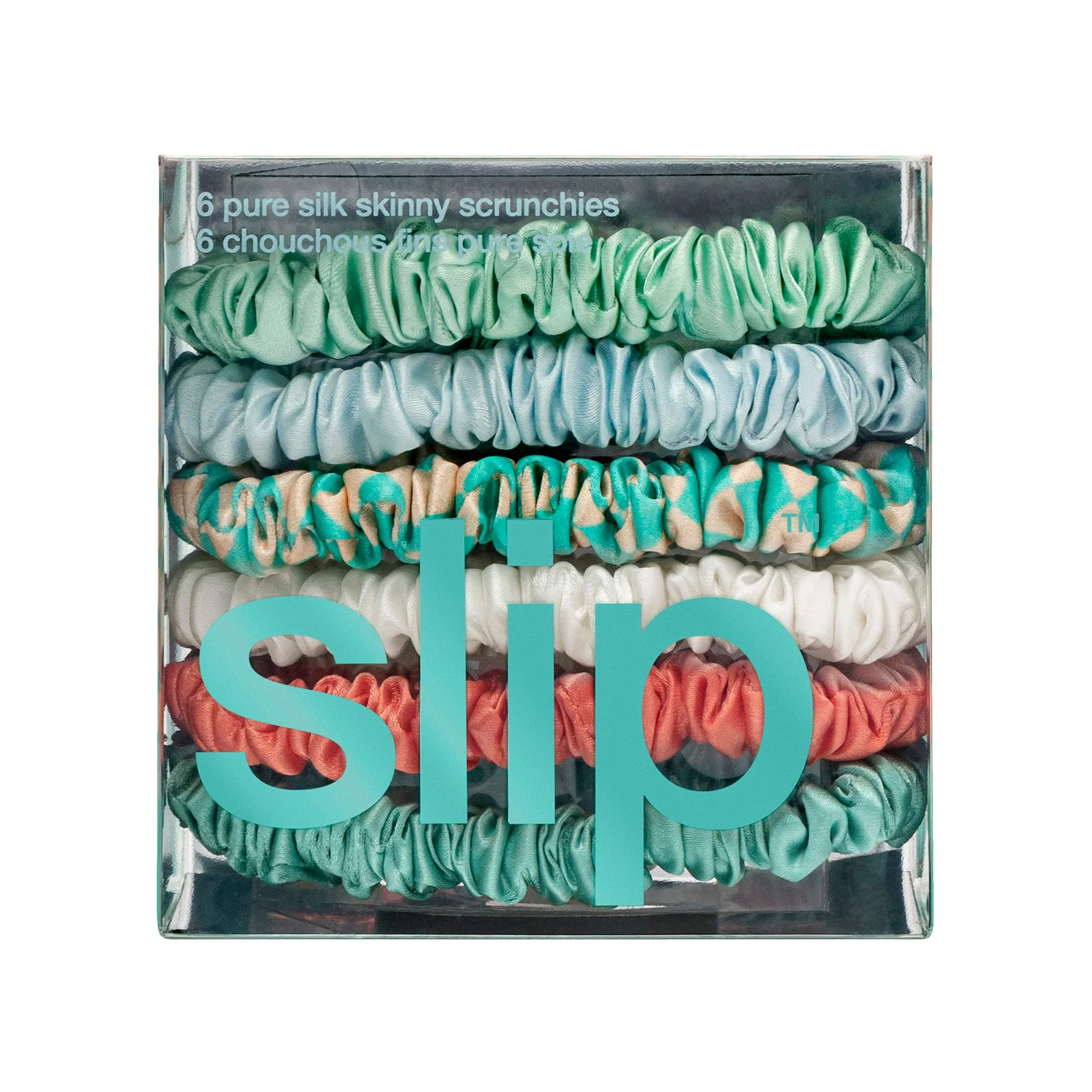 Skinny Scrunchies Set Of 6 Seabreeze