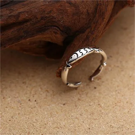 Small Fish Vintage Adjustable Plain Ring