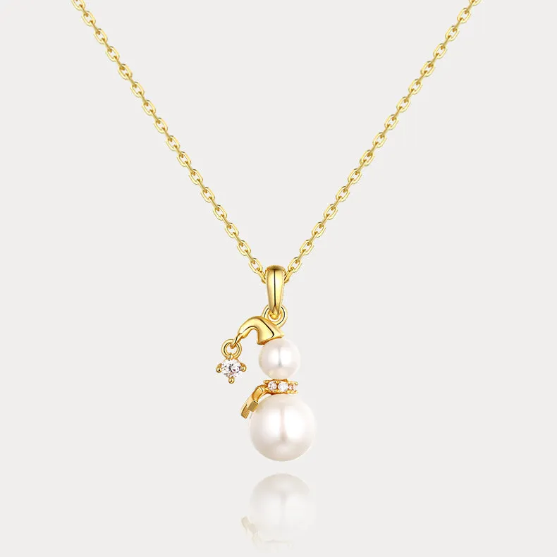 Snowman Pearl Necklace