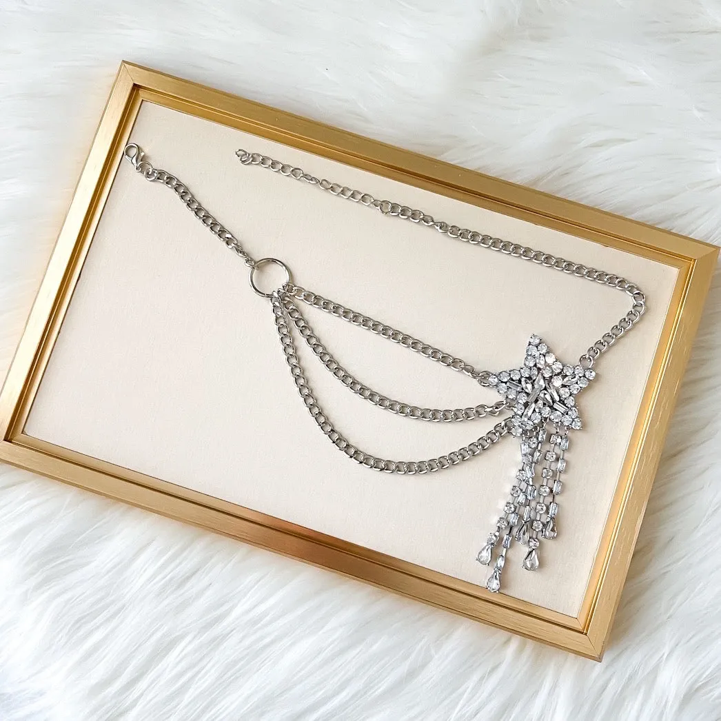 Starfall Rhinestone Statement Necklace