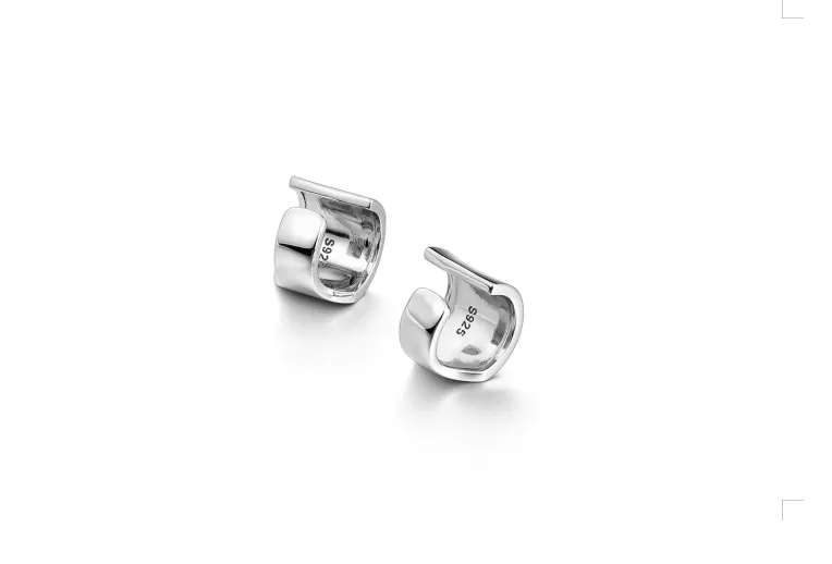 Sterling Silver Clip on Earrings for Men