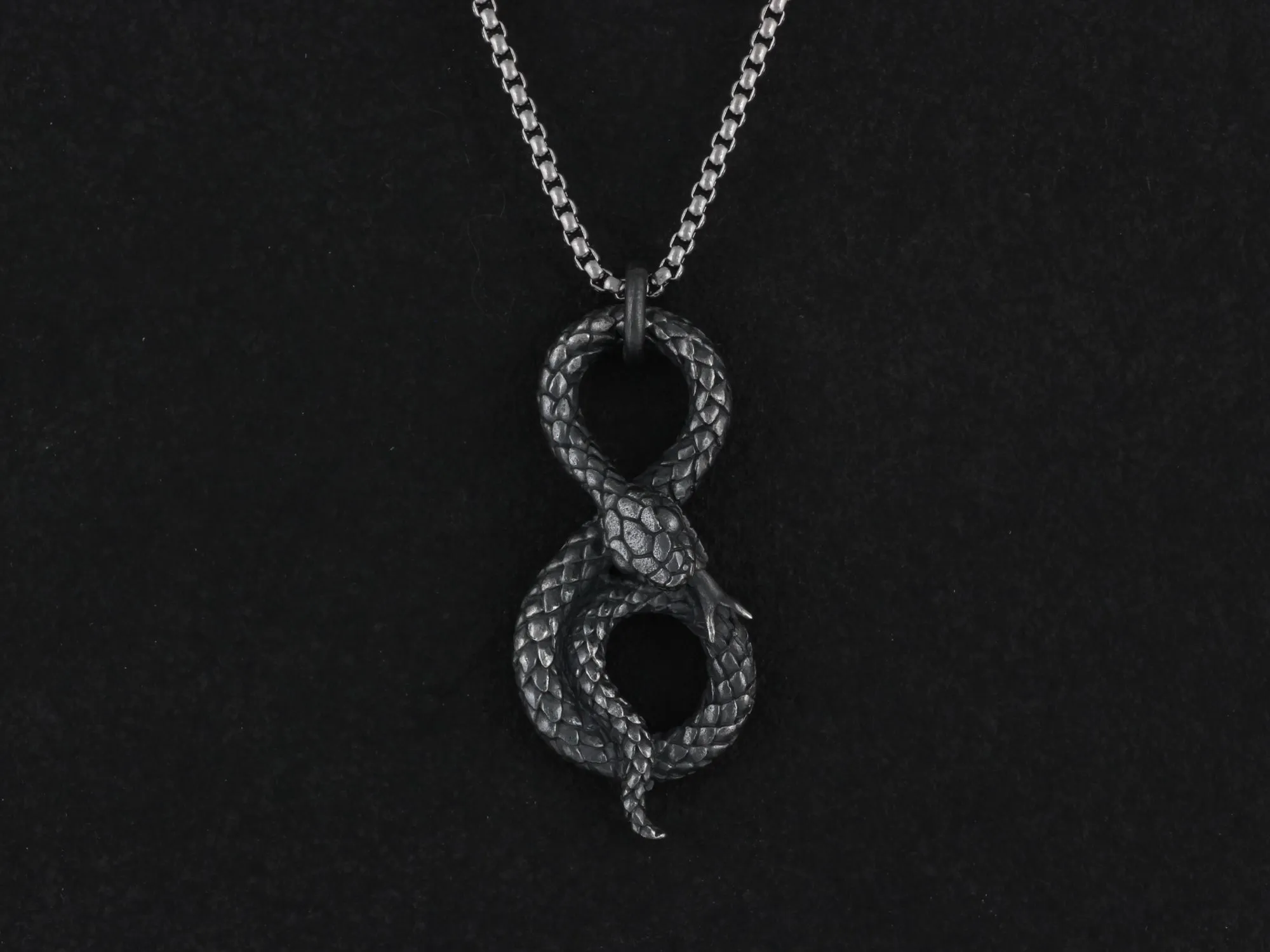 Sterling Silver Coiled Snake Necklace