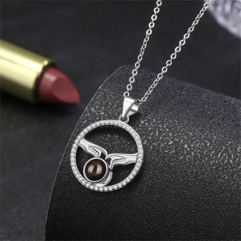 Sterling Silver Guardian Heart Necklace with Picture Inside