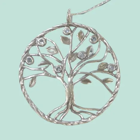 Sterling silver necklace for woman from Israel. Tree of Life Necklace.