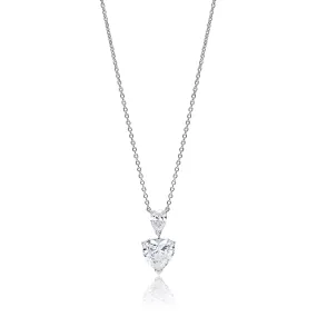 Thalia 4 Carat Heart Shape VS1 Diamond Pendant Necklace in Platinum For Ladies. GIA By Mike Nekta