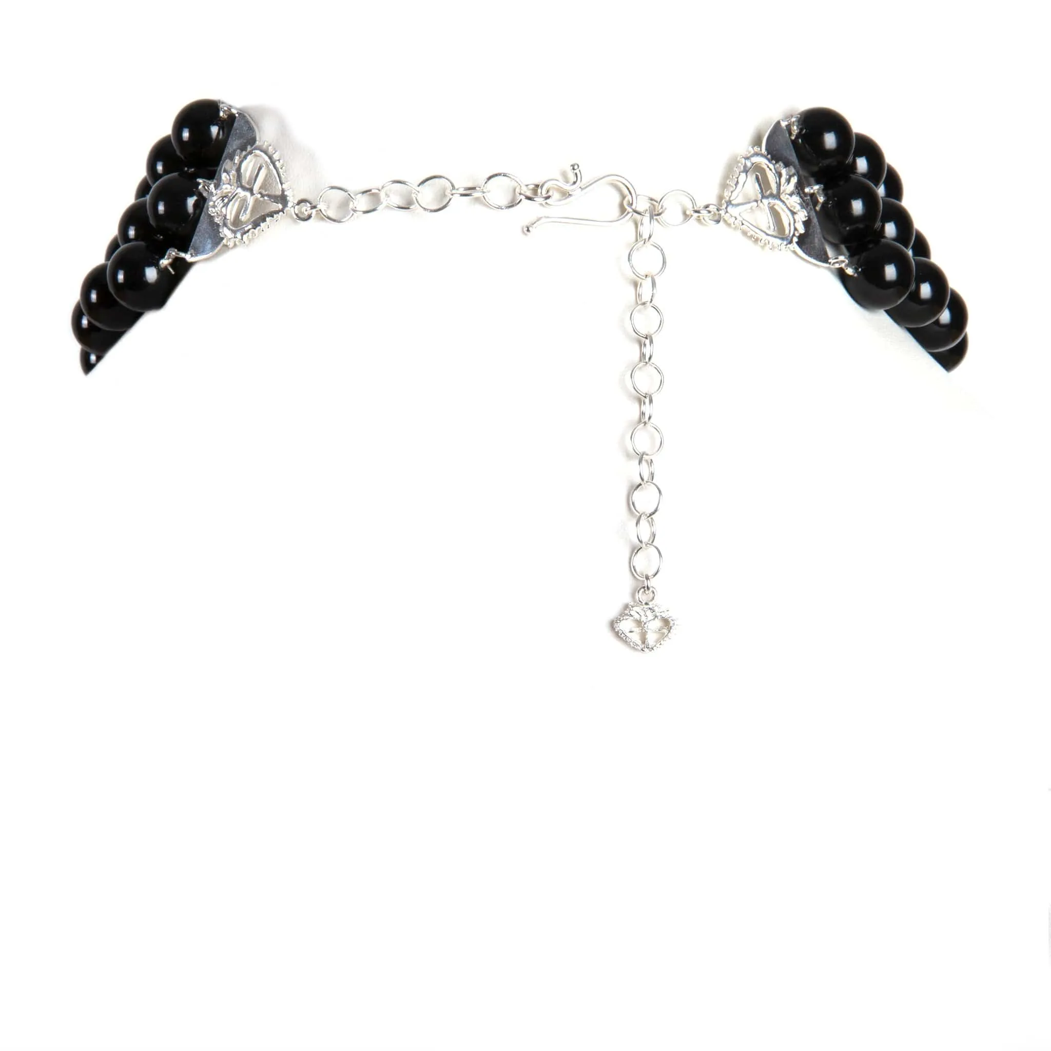 Triple Iconic Pearl Choker - Black