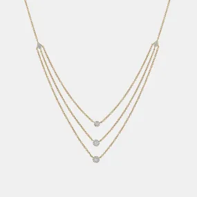 Triple Row Diamond Necklace