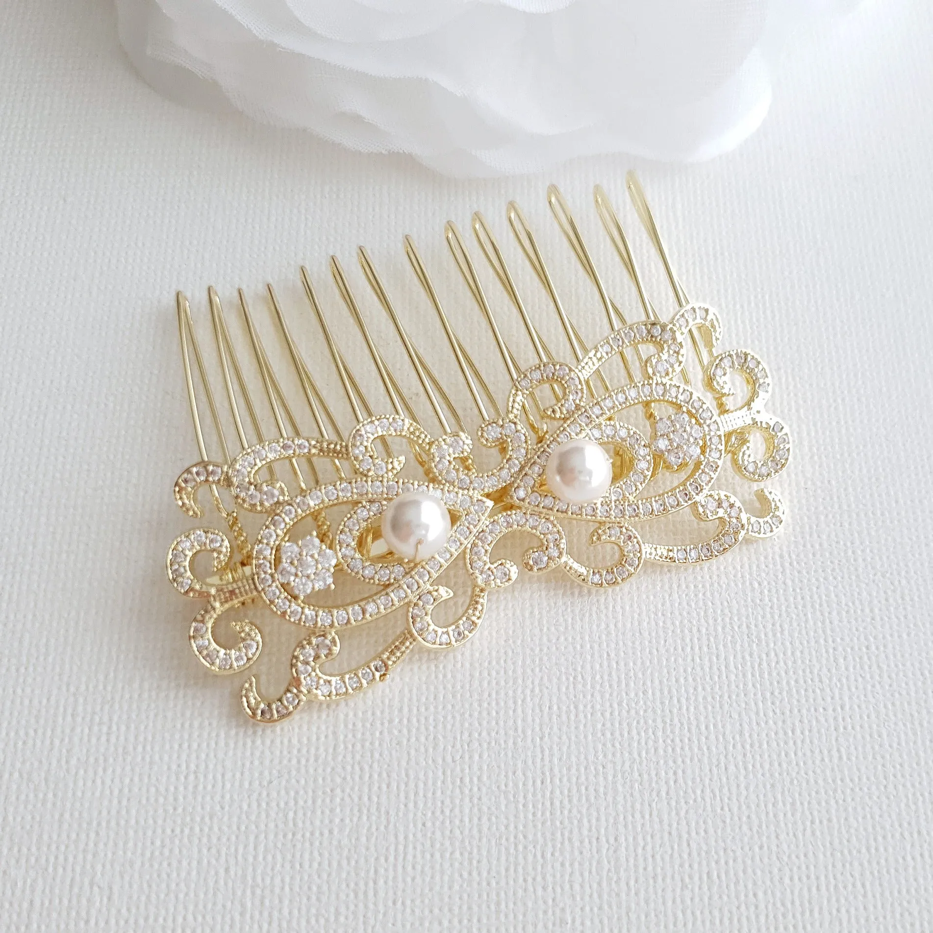 Vintage Bridal Hair Comb-Arletty