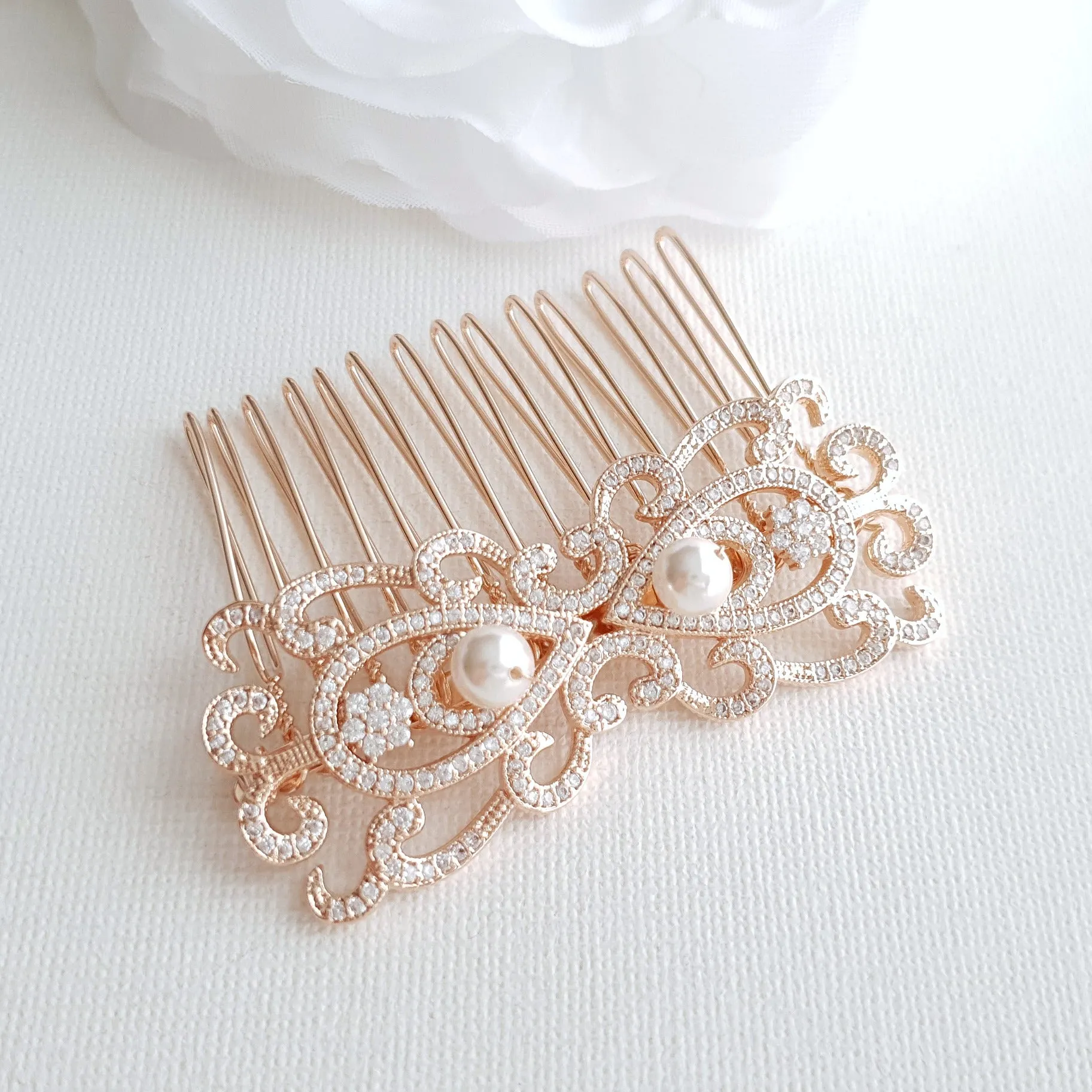 Vintage Bridal Hair Comb-Arletty