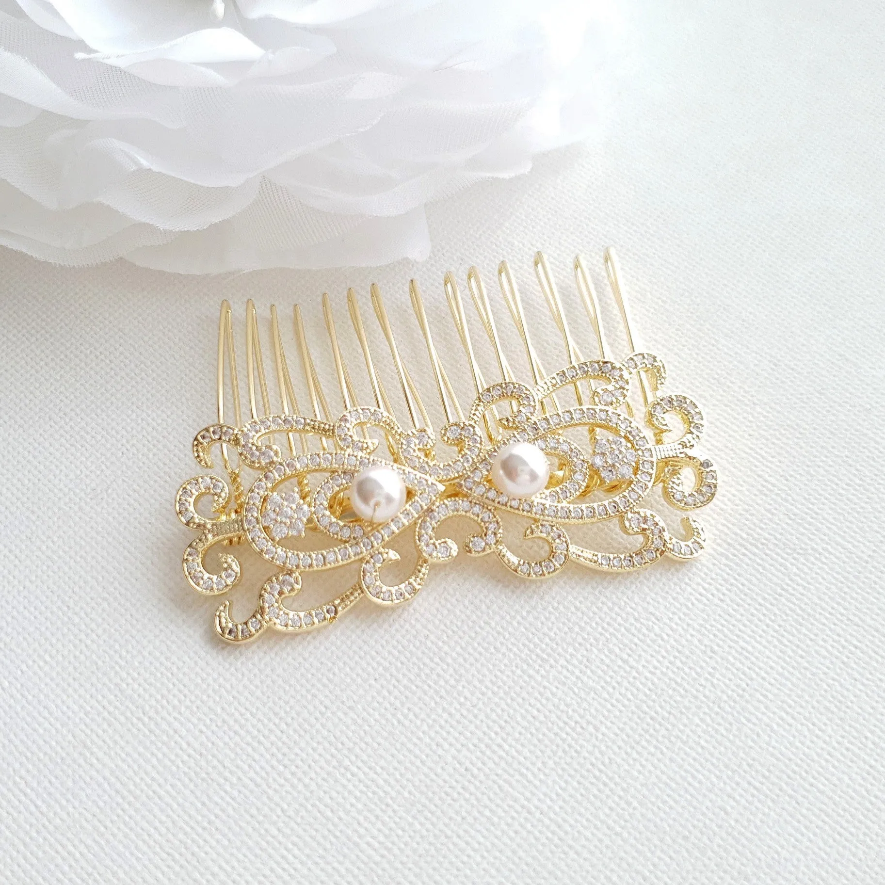 Vintage Bridal Hair Comb-Arletty