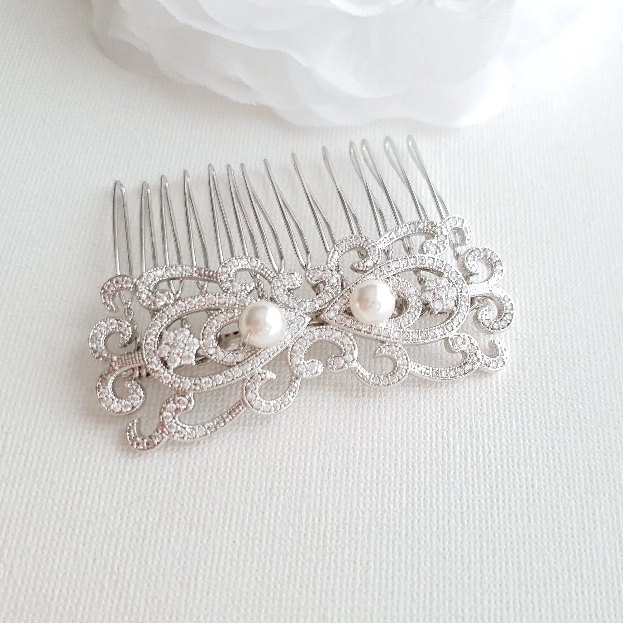 Vintage Bridal Hair Comb-Arletty