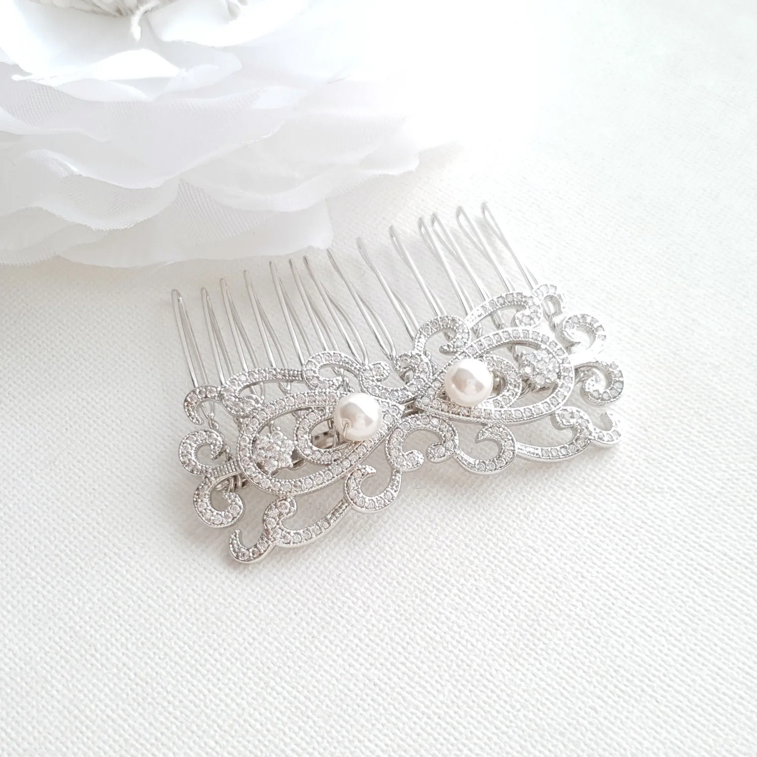 Vintage Bridal Hair Comb-Arletty