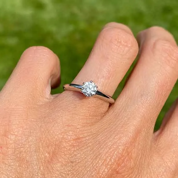 Vintage Tiffany & Co Engagement Ring, RBC 0.57ct.