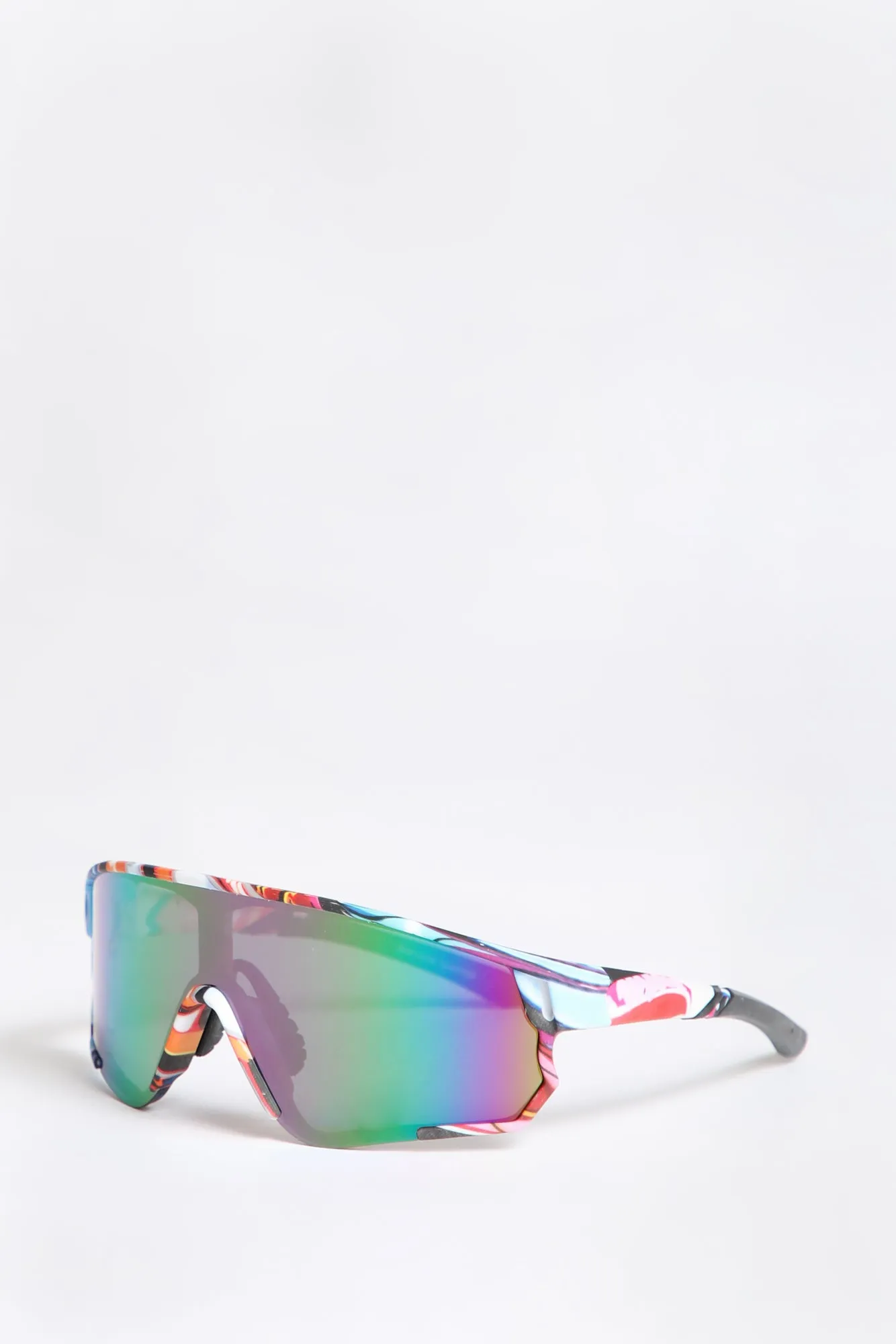 West49 Printed Shield Sunglasses