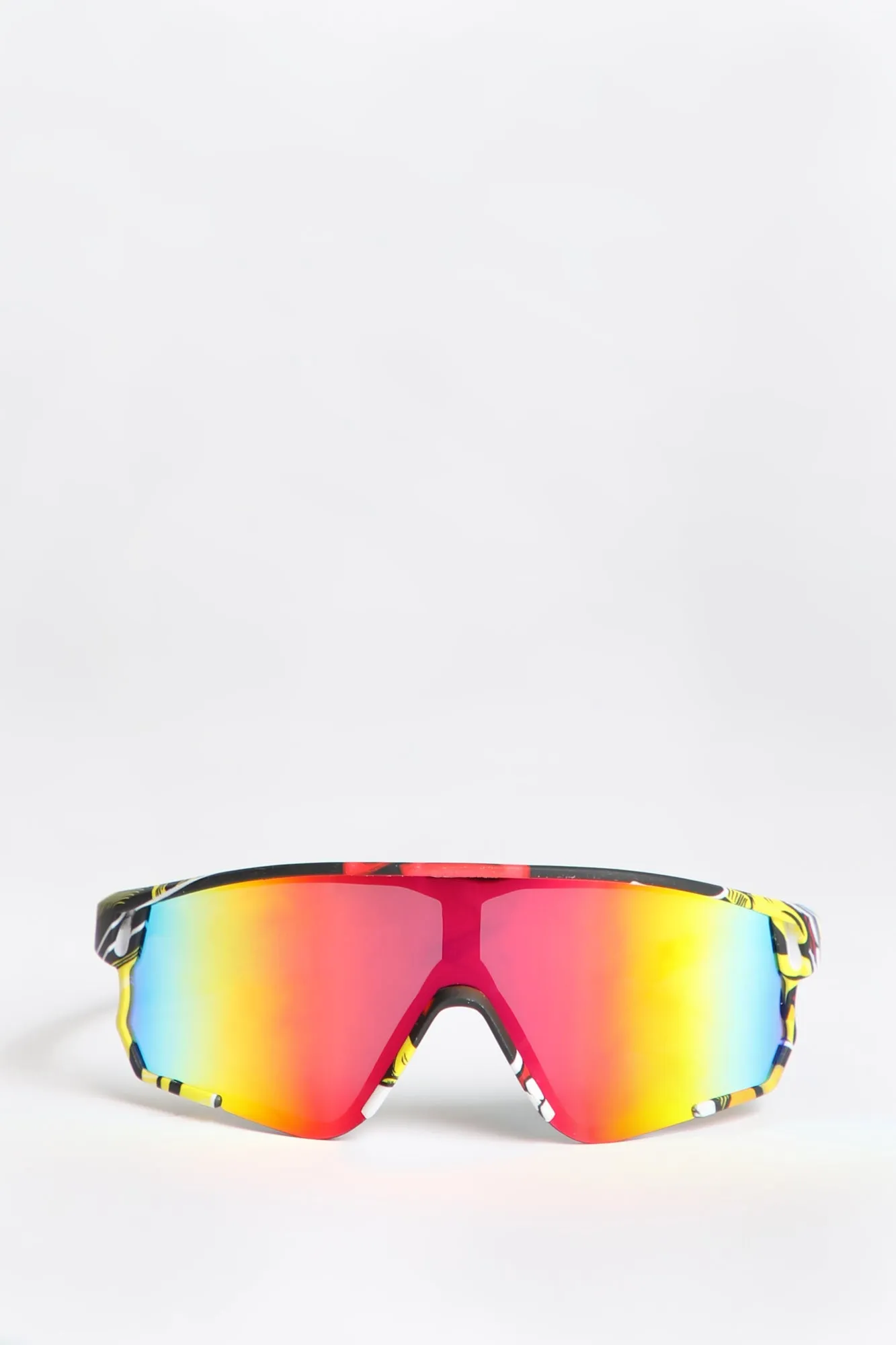 West49 Printed Shield Sunglasses