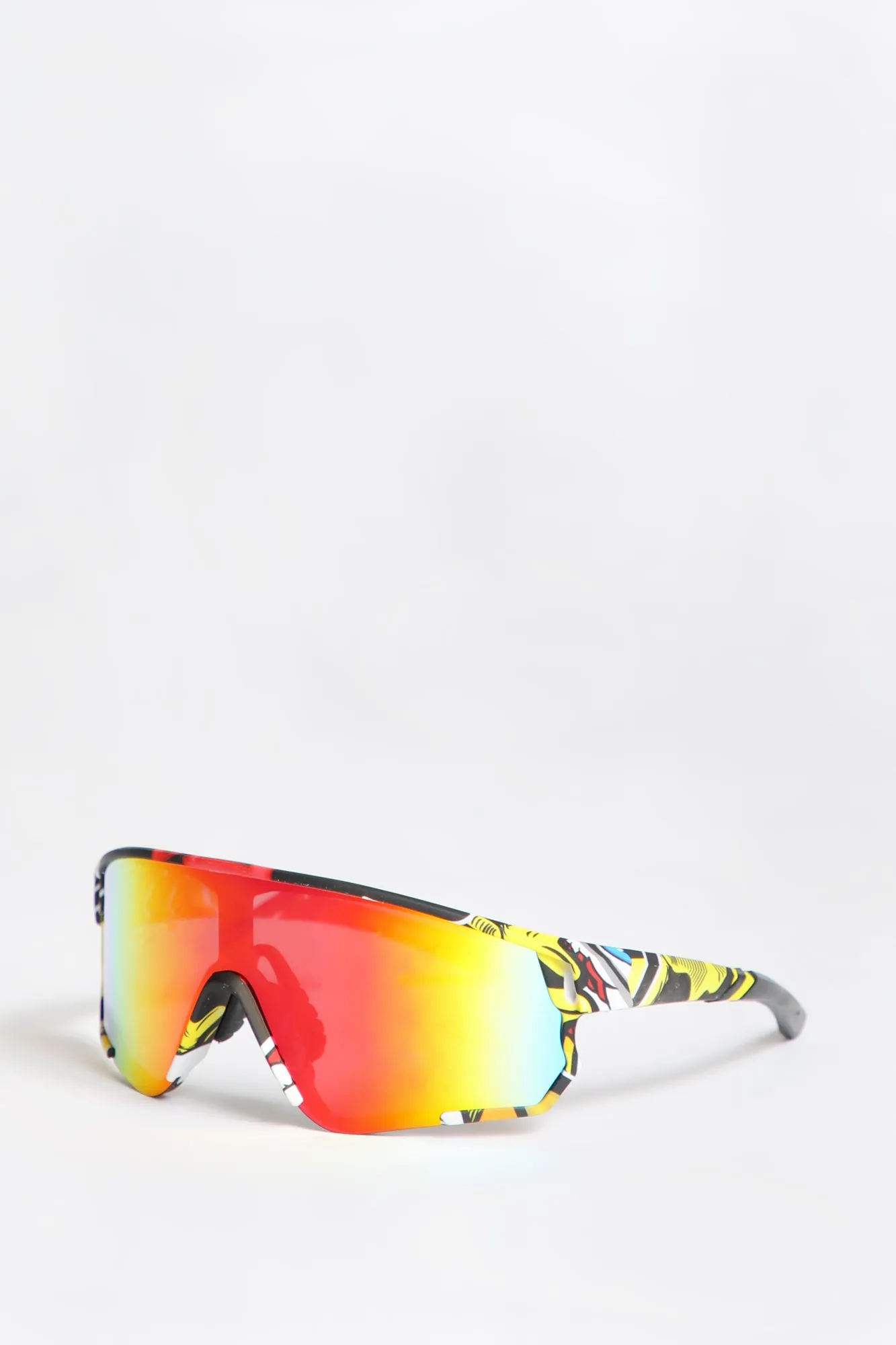 West49 Printed Shield Sunglasses