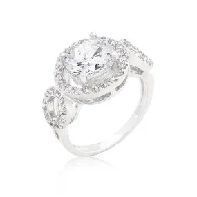 WildKlass Round Cut Trio Cubic Zirconia Ring