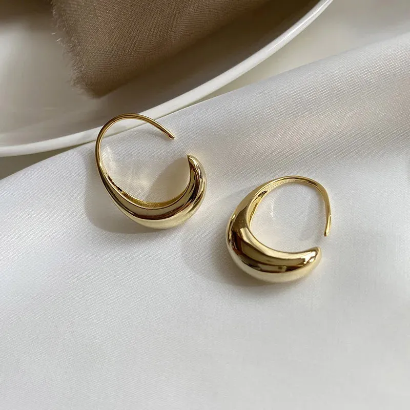 Women Exquisite Square Earrings Gold Color Circle Hoop Geometric Earrings for Girls Luxury 2022 New Fashion Pendients Jewelry